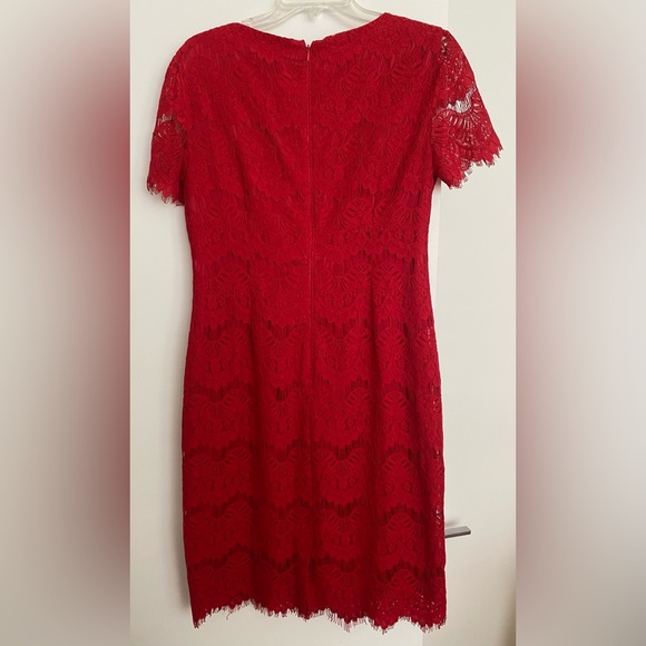 Preston & York Red Lace Sheath Dress size 8 MSRP $109 - Picture 6 of 8
